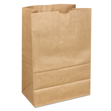 General Paper Bags, 40 lbs Cap., 1/6 40/40 lb, 12"w x 7"d x 17"h, Kraft, PK400 80091